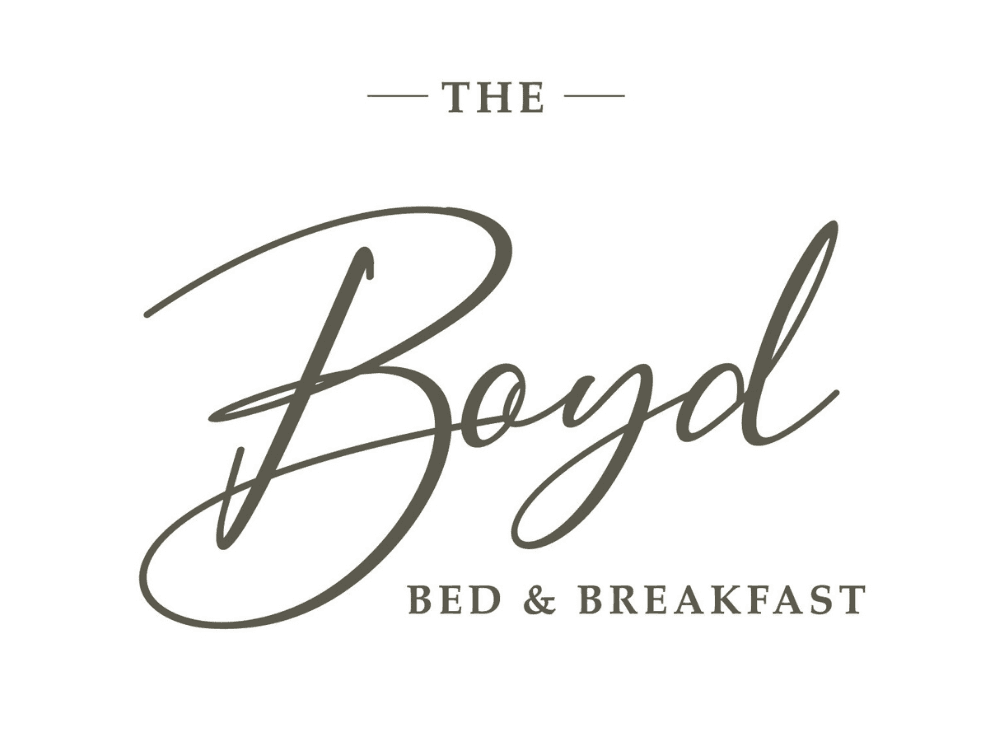 Logo for Boyd Bed & Breakfast featuring elegant script lettering.